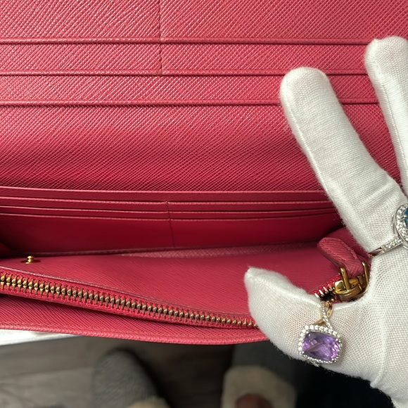 EUC, Auth PRADA MILANO Saffiano Leather Wallet w/Chain for Satchel  use - Picture 15 of 17